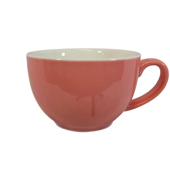 Pink Ceramic Latte Cup (12 oz) & Matching Saucer - NWOT - Picture 2 of 3